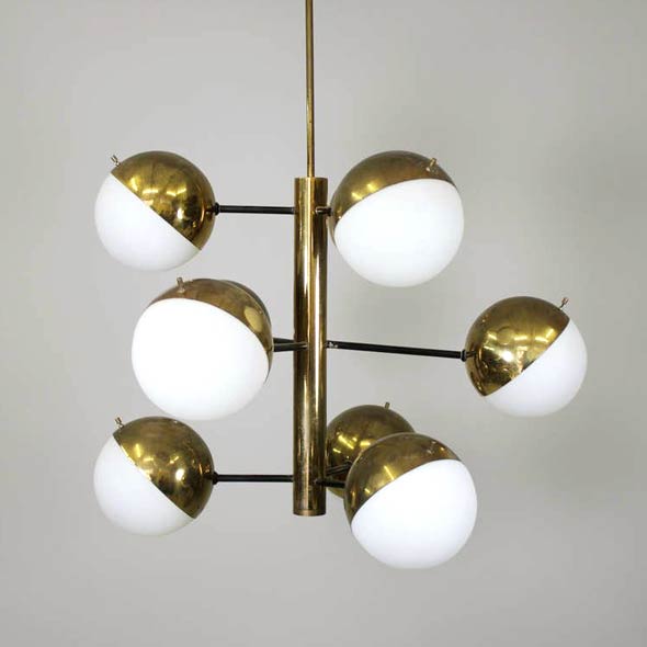 Stilnovo chandelier by Gaetano Scolari