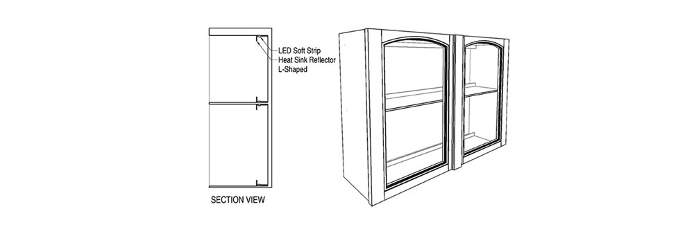 Display Cabinet Backlighting using L Channels