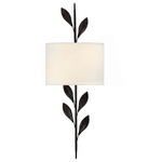 Broche Tall Wall Sconce - English Bronze / White