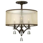 Mime Light Semi Flush Mount - French Bronze