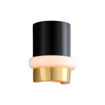 Beckenham Wall Sconce - Polished Brass / Black with Polished Brass