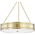 Gaines Pendant - Aged Brass / White