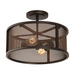 Austin Semi Flush Ceiling Light - Bronze / Copper