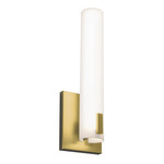 Bowen Wall Sconce - Satin Brass / White