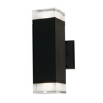 Edmund Outdoor Wall Sconce - Black / Frosted