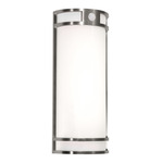 Elston Outdoor Wall Sconce - Brushed Aluminum / White