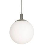 Loretto Pendant - Satin Nickel / White