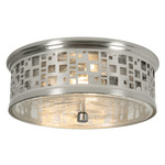 Roscoe Ceiling Light Fixture - Satin Nickel / Clear Seedy