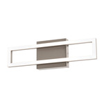 Zola Bathroom Vanity Light - Satin Nickel / White