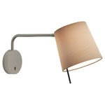 Mitsu Swing Arm Wall Sconce - Matte Nickel / Oyster