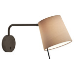 Mitsu Swing Arm Wall Sconce - Bronze / Oyster