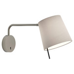 Mitsu Swing Arm Wall Sconce - Matte Nickel / Putty