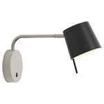 Miura Swing Arm Wall Sconce - Matte Nickel / Matte Black