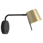 Miura Swing Arm Wall Sconce - Matte Black / Matte Gold