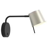 Miura Swing Arm Wall Sconce - Matte Black / Matte Nickel