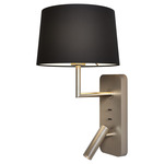 Side By Side Wall Sconce - Matte Nickel / Black