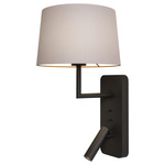 Side By Side Wall Sconce - Matte Black / Putty