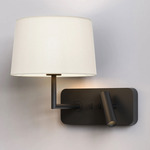 Side By Side Wall Sconce - Matte Black / White