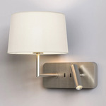 Side By Side Wall Sconce - Matte Nickel / White