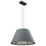 BuzziShade LED Globe Pendant - Black / Stone Grey
