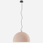 Urban Concrete Pendant - Matte Black / Pink Dust