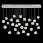 Natural Inspirations Nebula Linear Multi Light Pendant - Silver Leaf / Dichroic