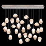 Natural Inspirations Quartz Linear Pendant - Gold Leaf / Natural Quartz