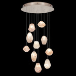 Natural Inspirations Quartz Multi Light Pendant - Gold Leaf / Natural Quartz