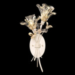 Azu Bouquet Wall Sconce - White Gesso / Crystal