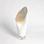 Cowl Table Lamp - White / Silver