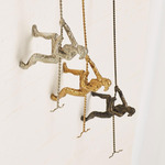 Climbing Woman Wall Mount - Bronze