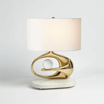 Orbit Table Lamp - Brass / White