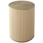Camille Side Table - White Bronze / Ivory