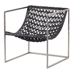 Knit & Pearl Chair - Nickel / Dark Gray