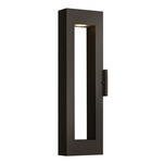 Atlantis Outdoor Wall Mount Lantern - Satin Black / Etched Glass