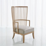 Spindle Wing Chair - Natural / Grey