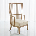 Spindle Wing Chair - Natural / Beige