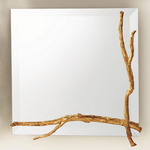Twig Mirror - Gold Leaf