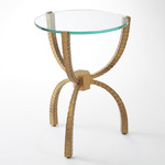 Teton Accent Table - Gold / Clear