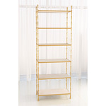 Spike Etagere - Antique Brass / White