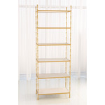 Spike Etagere - Antique Brass / White