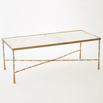 Spike Cocktail Table - Antique Brass / White