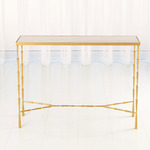 Spike Console - Antique Brass / White