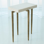 Laforge Accent Table - Antique Gold / White