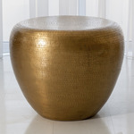 Goa End Table - Antique Brass