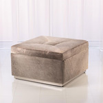 Metro Ottoman - Brushed Nickel