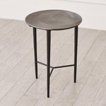 Circle Accent Table - Black Nickel / Black