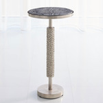 Hammered Martini Table - Antique Nickel / Grey
