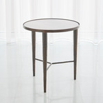 Hammered End Table - Bronze / White