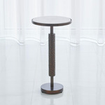 Hammered Martini Table - Bronze / White